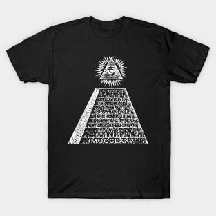 All-Seeing Illuminati Eye Symbol - White T-Shirt